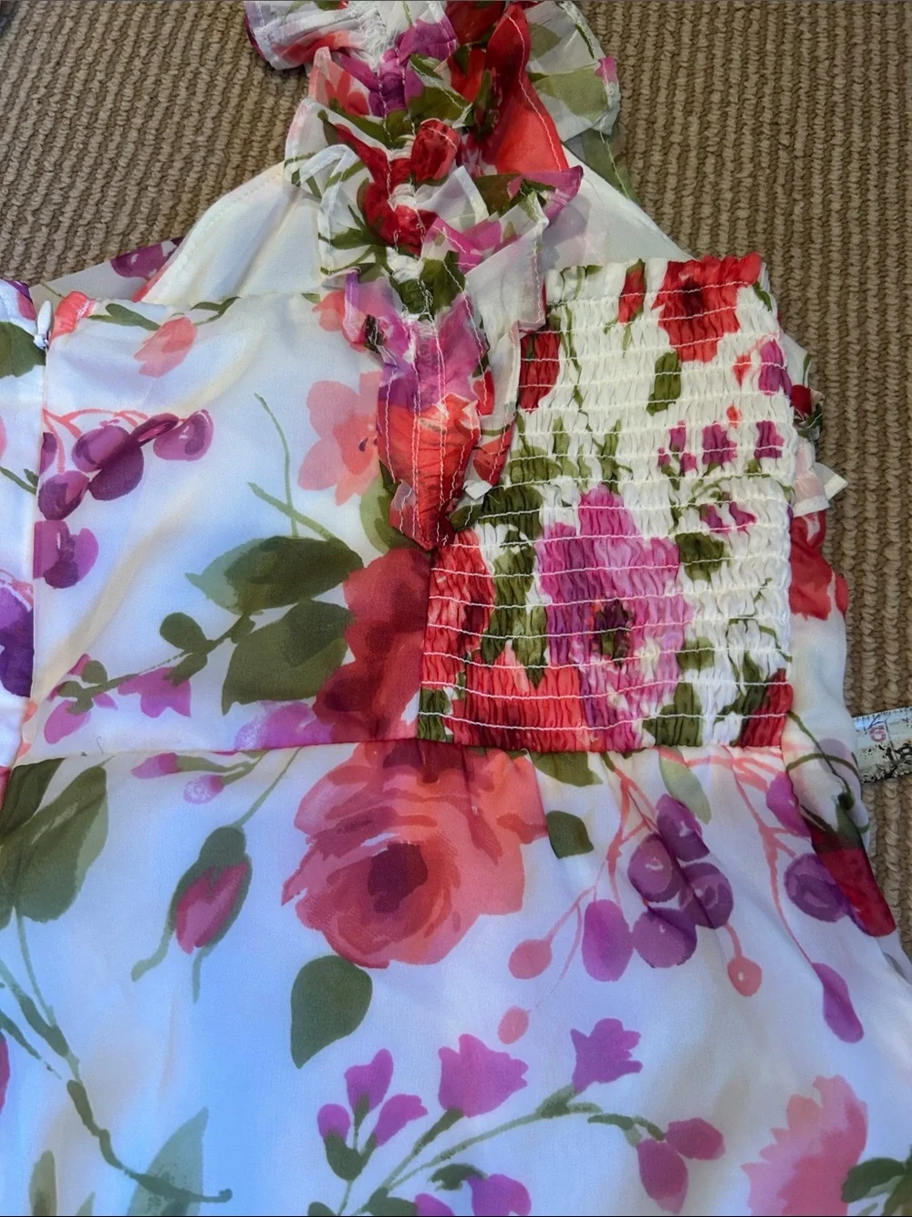 New Abercrombie & Fitch Pink and Green Floral Dress size XL P